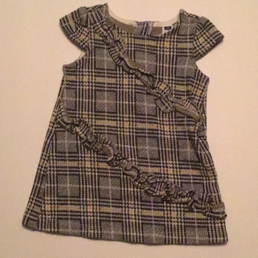 Janie and Jack 12 18 mo Black Yellow Plaid Dress